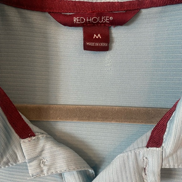 Red house blue polo golf shirt - Picture 3 of 4